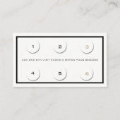 Carte de fidélité 6 Beauté Salon Lashes White Gold (Dos)