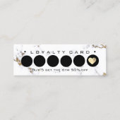 Carte de fidélité 6 Black White Punch Marbre de ma (Dos)