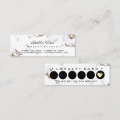 Carte de fidélité 6 Black White Punch Marbre de ma (Devant / Derrière)