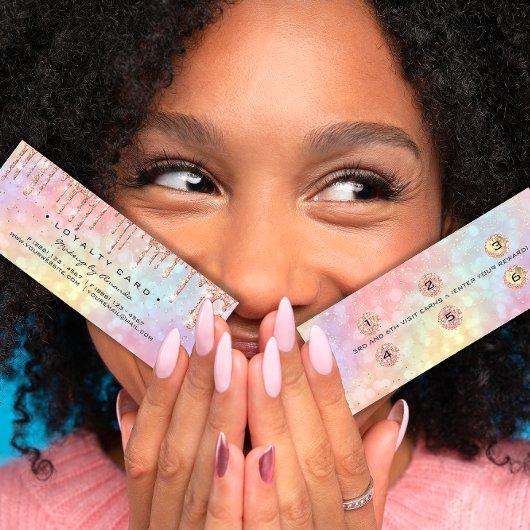 Carte de fidélité 6 clous de maquillage de pointes