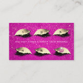 Carte de fidélité 6 Lashes Gold Hot Rose Crown Con (Dos)
