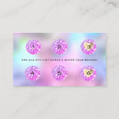 Carte de fidélité 6 Punch Artiste maquillage rose  (Dos)