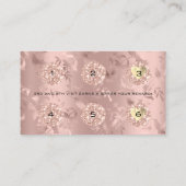 Carte de fidélité 6 Punch Floral Glitte Rose de co (Dos)