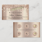 Carte de fidélité 6 Punch maquillage Artiste serin (Devant / Derrière)