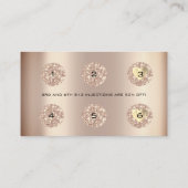 Carte de fidélité 6 Punch maquillage Artiste serin (Dos)