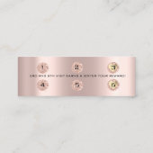 Carte de fidélité 6 Punch Maquillage Beauté Coeur (Dos)