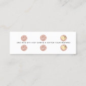 Carte de fidélité 6 Punch maquillage beauté coeur  (Dos)