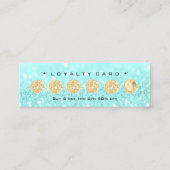 Carte de fidélité 6 Punch maquillage Cheveux Bleu (Dos)