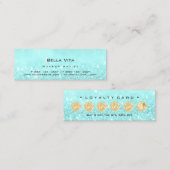 Carte de fidélité 6 Punch maquillage Cheveux Bleu (Devant / Derrière)