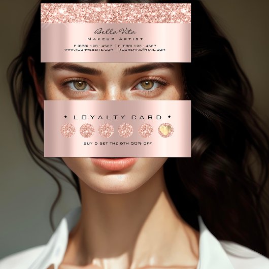 Carte de fidélité 6 Punch Maquillage de beauté Coe