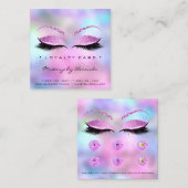 Carte de fidélité 6 Punch maquillage Eyelash Coeur (Devant / Derrière)