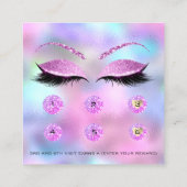 Carte de fidélité 6 Punch maquillage Eyelash Coeur (Dos)