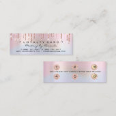 Carte de fidélité 6 Punch Maquillage Holographe Ro (Devant / Derrière)