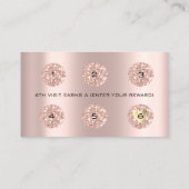 Carte de fidélité 6 Punch maquillage Holographe Ro (Dos)