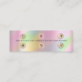 Carte de fidélité 6 Punch maquillage Holographique (Dos)