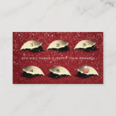 Carte de fidélité 6 Salon de beauté Lash Gold Ruby (Dos)