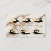 Carte de fidélité 6 Salon de beauté Lash Marbre Cu (Dos)
