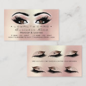 Carte de fidélité 6 Salon de beauté Lash Peach Ros (Devant / Derrière)