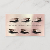 Carte de fidélité 6 Salon de beauté Lash Peach Ros (Dos)