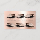 Carte de fidélité 6 Salon de beauté Lash Rose Gold (Dos)