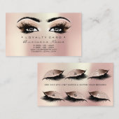 Carte de fidélité 6 Salon de beauté Lash Rose Gold (Devant / Derrière)
