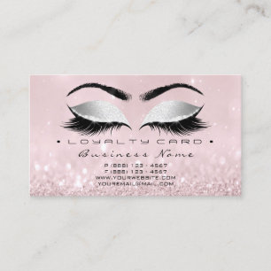 Carte de fidélité 6 Salon de beauté Lash Rose Rose