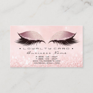 Carte de fidélité 6 Salon de beauté Lash Rose Rose