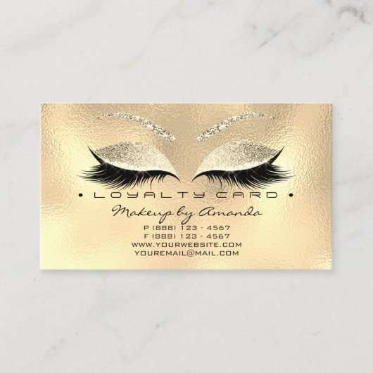 Carte de fidélité 6 Salon de beauté Lashes Champai (Devant)