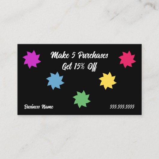 Carte de fidélité à balayage couleur (Devant)