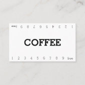 Carte de Fidélité à Double Numéro Simple pour Café (Devant)