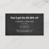 Carte de fidélité à la boulangerie rustique (Dos)