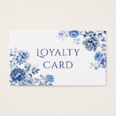Carte de fidélité à la chinoiserie florale (Devant)