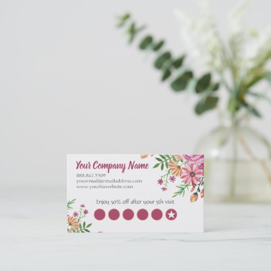 Carte de fidélité à la clientèle d'Elegant Springy (Debout devant)