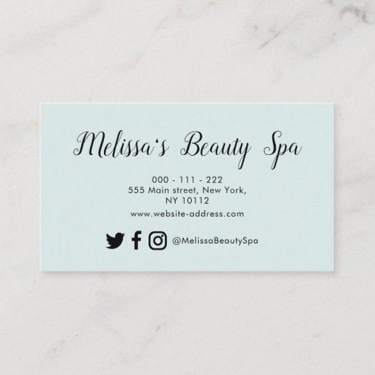 carte de fidélité à la mode Gold & blue stroke (Dos)