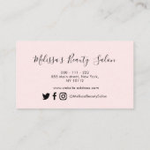 carte de fidélité à la mode Gold & Pink stroke (Dos)