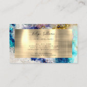 Carte de fidélité à l'aquarelle parties scintillan (Dos)