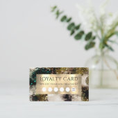 Carte de fidélité à l'aquarelle vert émeraude d'ol (Debout devant)