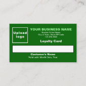Carte de fidélité à plat d'affaires (Devant)
