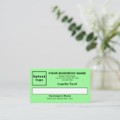 Carte de fidélité à plat vert Affaires (Debout devant)