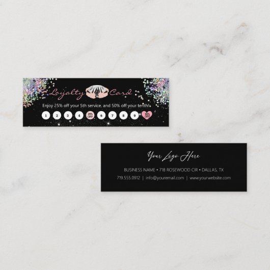 Carte de fidélité à rabais client (Devant / Derrière)