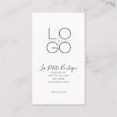 Carte De Fidélité Abonnement VIP à script blanc élégant minimal (Dos)