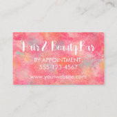 Carte De Fidélité Abstrait rose moderne (Dos)