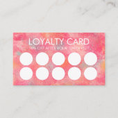 Carte De Fidélité Abstrait rose moderne (Devant)