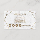 Carte de fidélité Abstraite du Marbre blanc géomét (Dos)