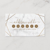 Carte de fidélité Abstraite du Marbre blanc géomét (Devant)