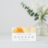 Carte de fidélité Abstraite Yellow Blue Watercolor (Debout devant)