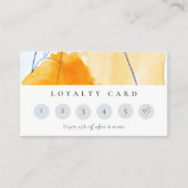 Carte de fidélité Abstraite Yellow Blue Watercolor (Devant)