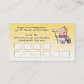 Carte De Fidélité Affaires blondes de femme de ménage de Chambre de (Dos)