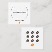 Carte De Fidélité Ajouter Votre Logo Café Moderne (Devant / Derrière)