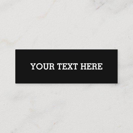 Carte De Fidélité Ajouter votre propre texte personnalisé ici noir e (Dos)